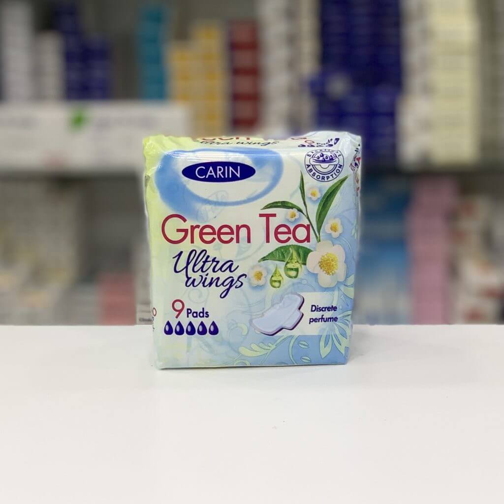 Carin Ultra Wings Green Tea 5 drops, 9 pads