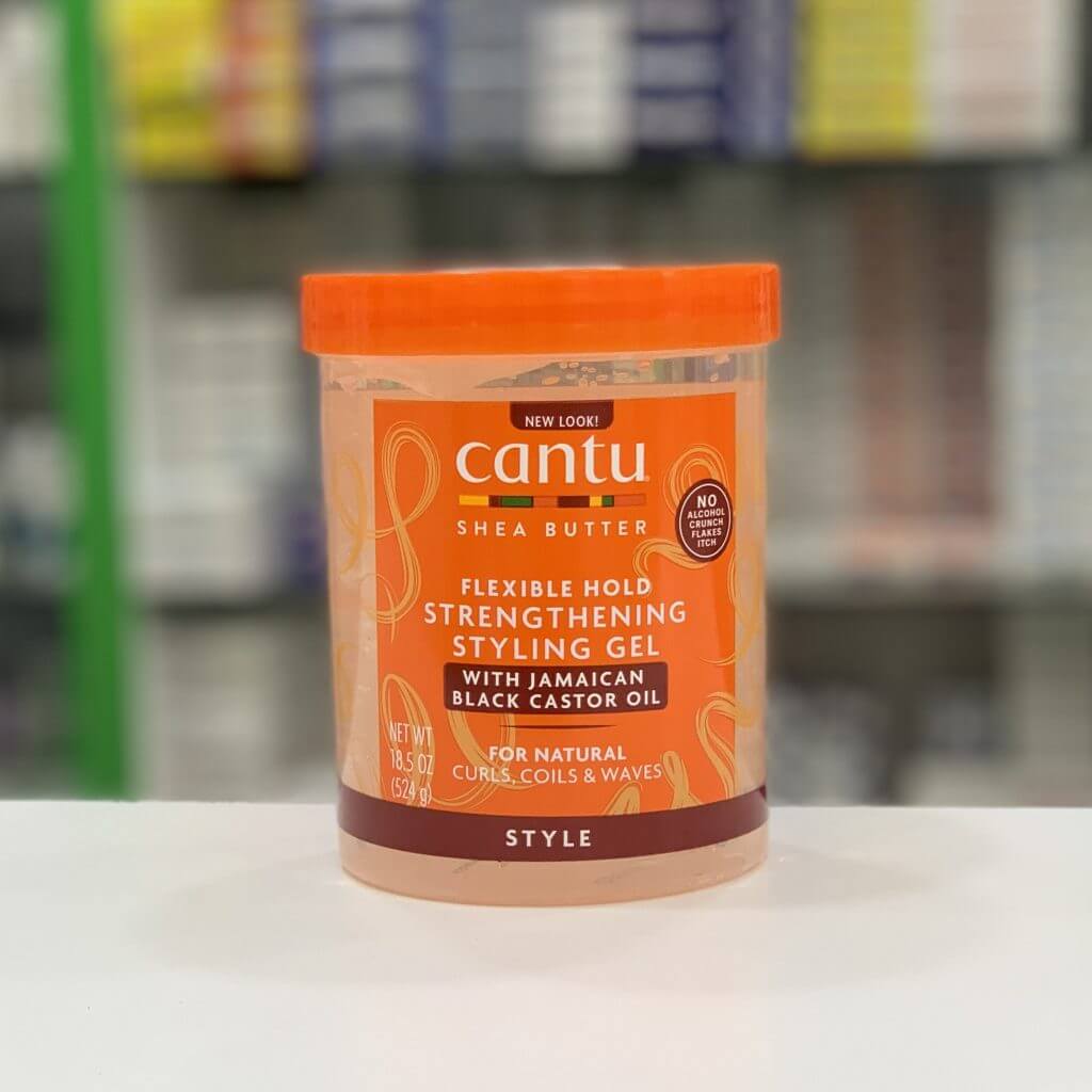 Cantu Shea Butter Strengthening styling gel with Jamaican black castor oil Flexible hold 524 g