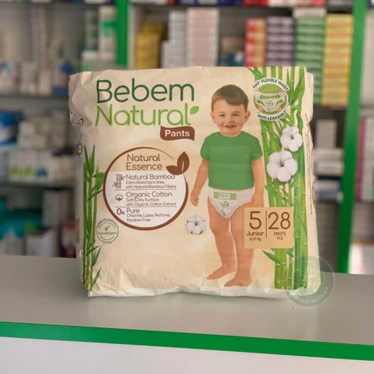 BEBEM Natural Pants Size 5, 12- 17 kg, 28 pcs