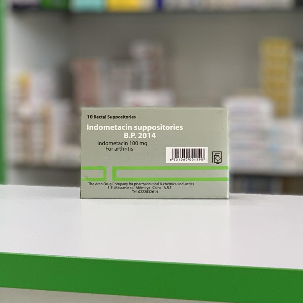 Indometacin 100 mg, 10 rectal suppositories