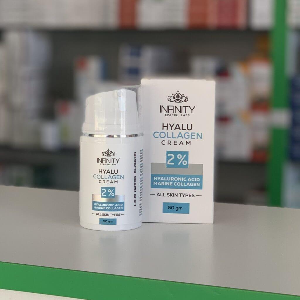 Infinity Hyalu Collagen Cream with hyaluronic acid & marine collagen 50 gm