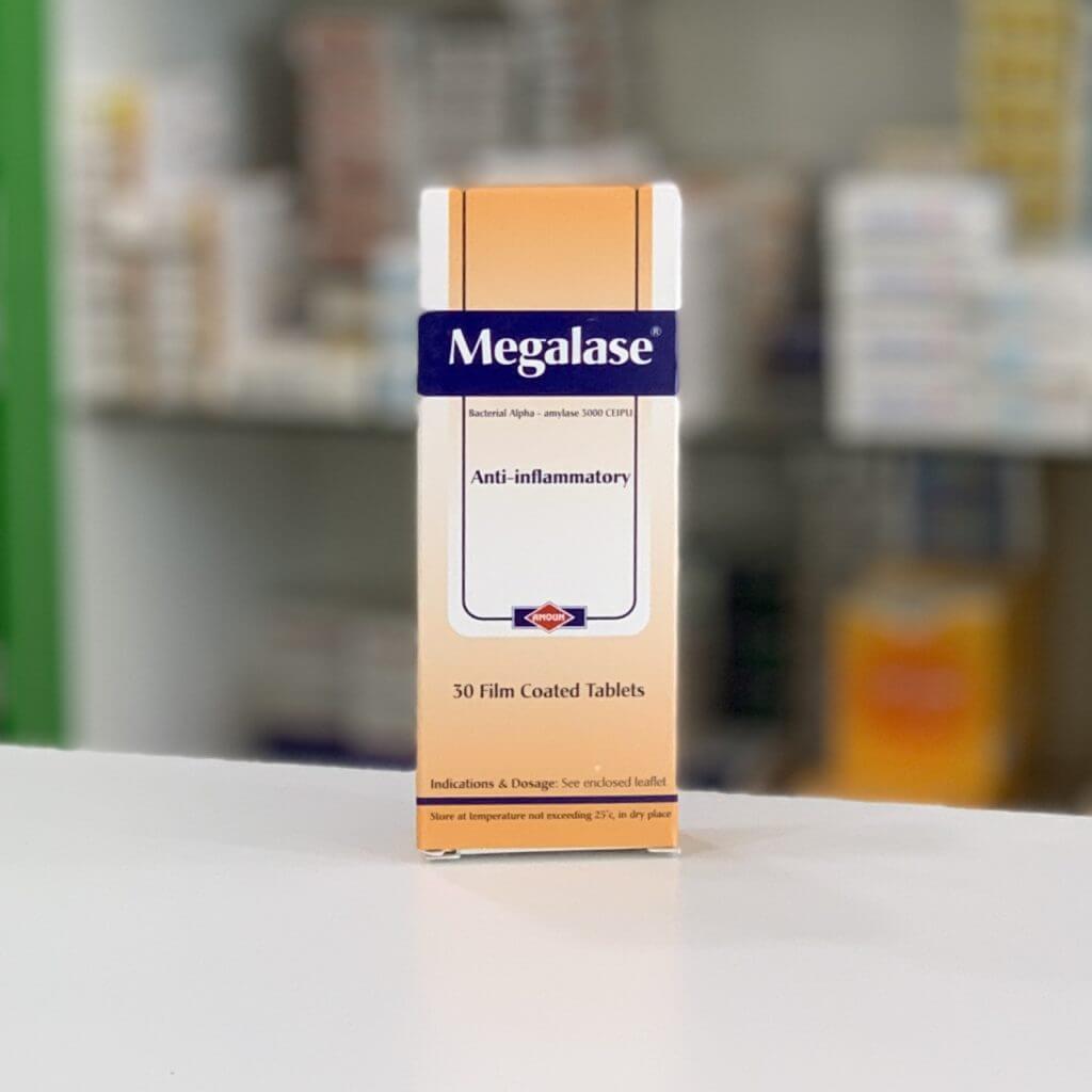 Megalase Bacterial Alpha amylase 3000 CEIP U, 30 tablets