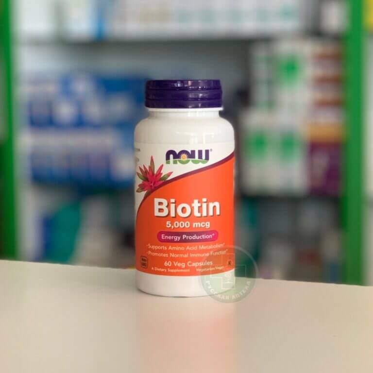 NOW Biotin 5000 mcg, 60 capsules