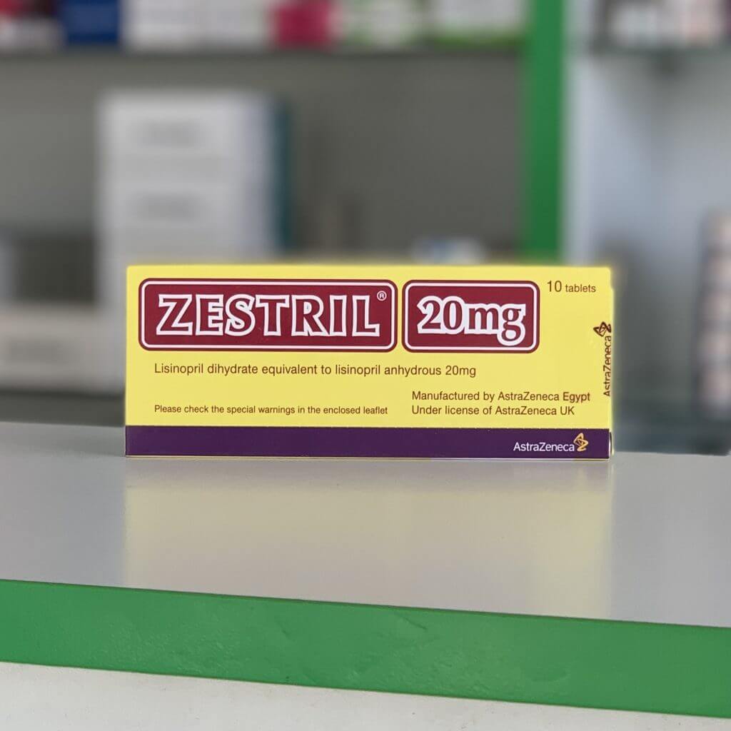 Zestril 20 mg 10 tablets