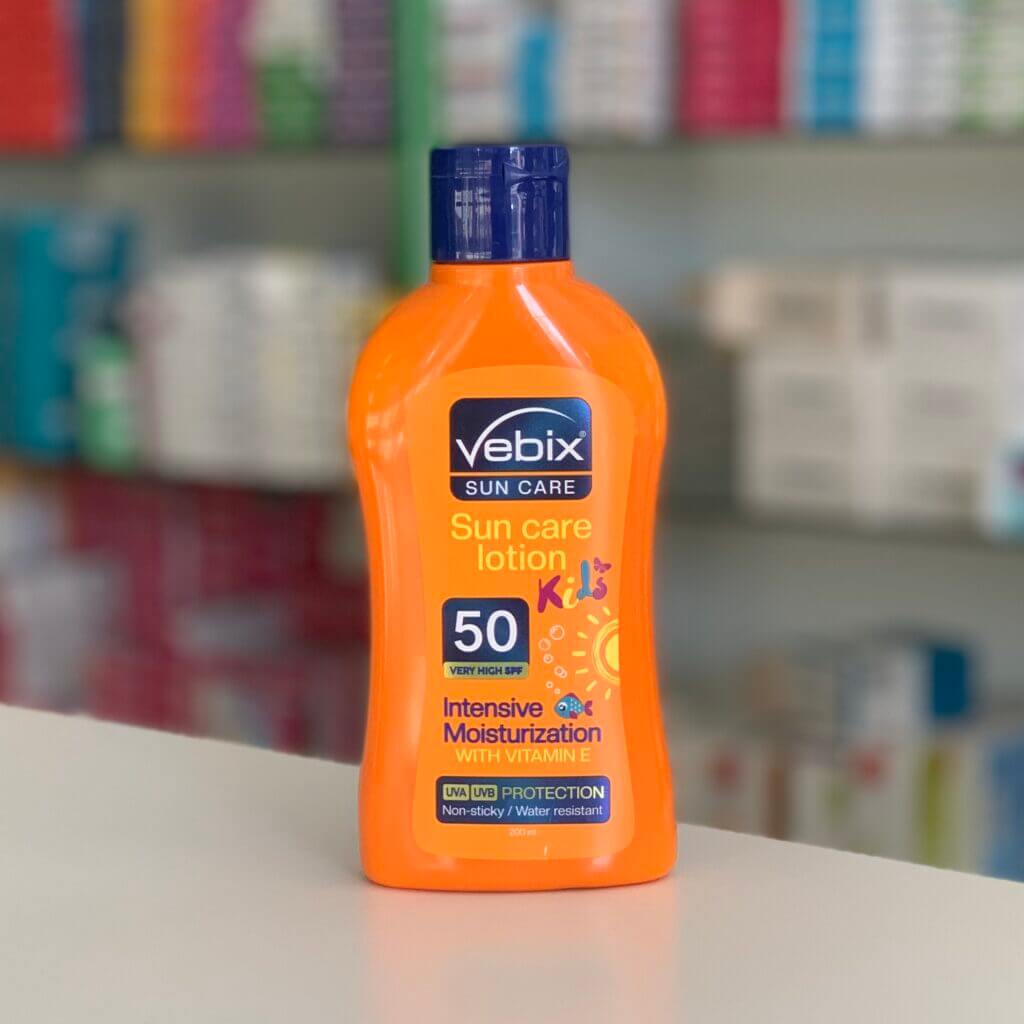Vebix Sun Care Kids lotion with vitamin E SPF 50+, 200 ml