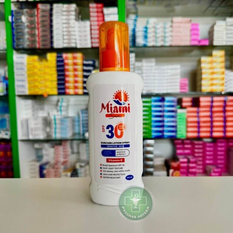 Miami Sun Sunscreen lotion Sensitive Skin Vitamin E, SPF 30, 250 ml