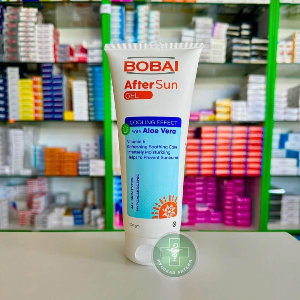 Bobai After sun gel cooling effect with aloe vera & vitamin E 200 gm