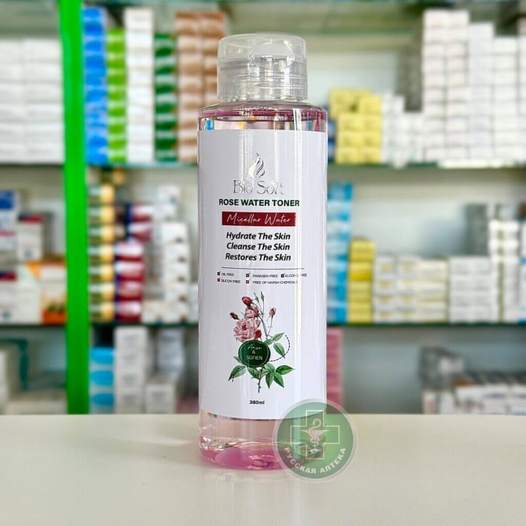 Bio Soft Micellar water Rose water toner 380 ml