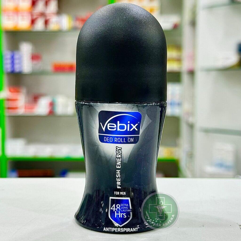 Vebix Men’s Roll‑On Antiperspirant “Fresh Energy” 48‑hours 50 ml