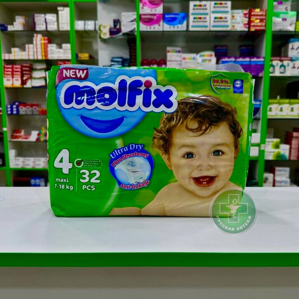 Molfix diapers size 4, 32 pcs