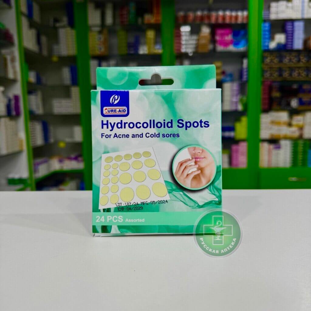 Cure-Aid Hydrocolloid Spots for acne and cold sores 24 pcs